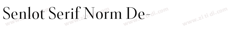 Senlot Serif Norm De字体转换